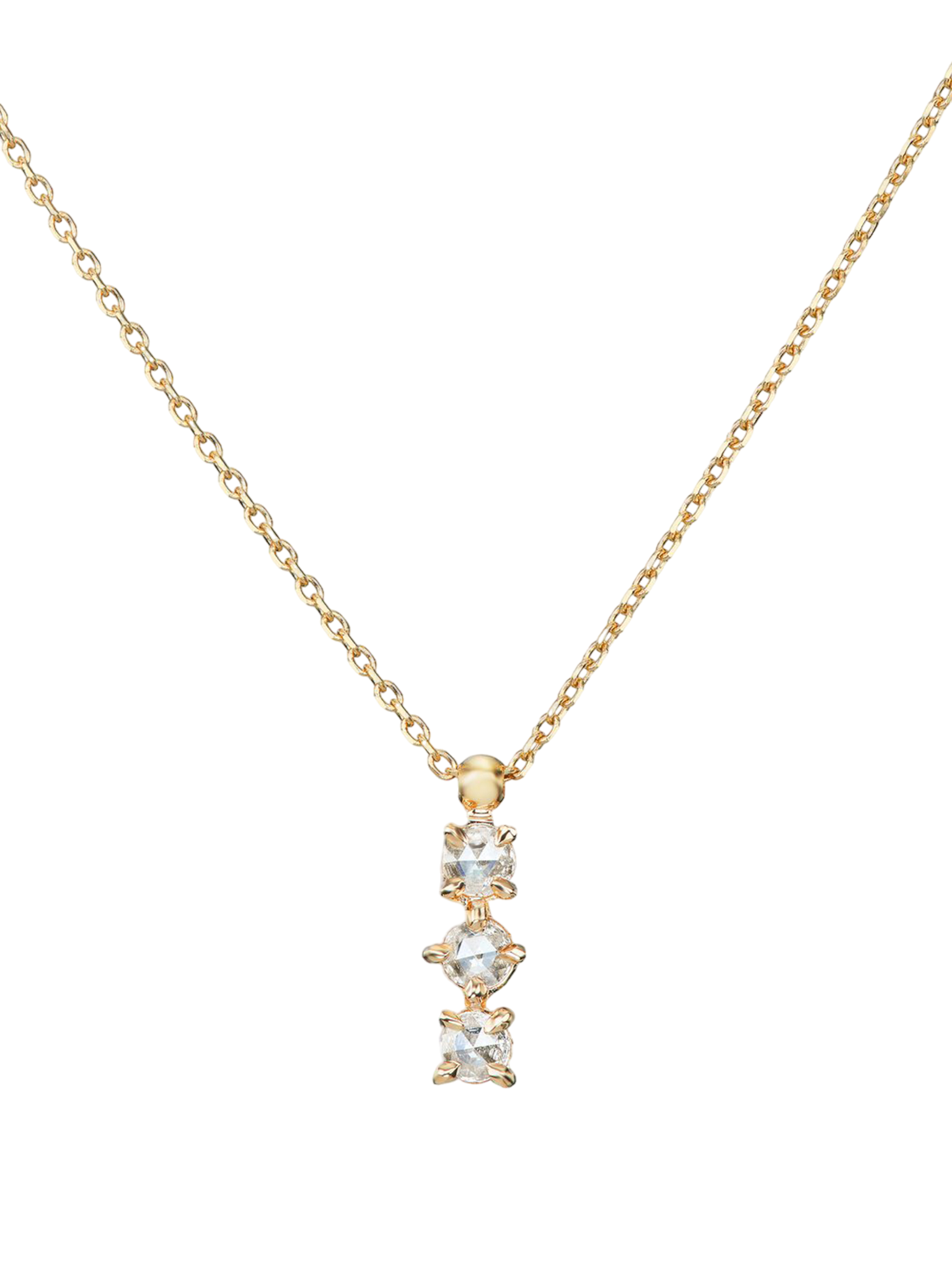 Rae necklace with white diamonds